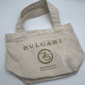 Bvlgari "Serpenti 75 Years" Exhibition Canvas Tote Bag Rare & Collectible